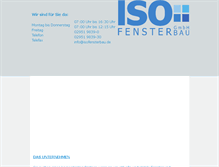 Tablet Screenshot of isofensterbau.de